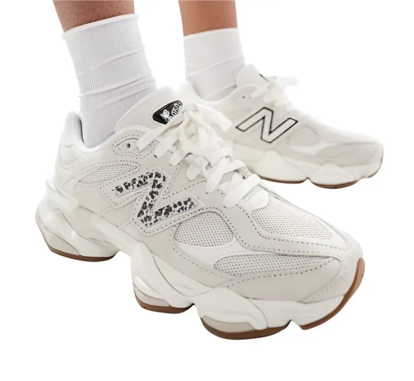 Sneakers Iconic Léopard – Beige & Rose