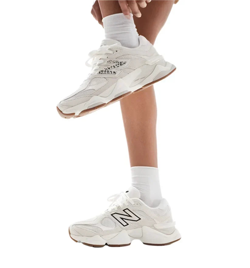 Sneakers Iconic Léopard – Beige & Rose
